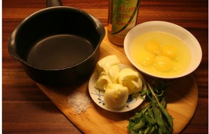 Ingredienser til sauce bearnaise