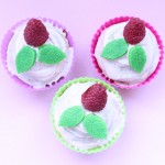 Hindbær cupcakes med hvid chokolade
