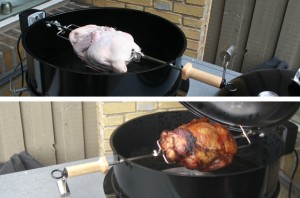 And på grillen