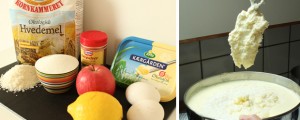 Kokoskage med æble og citron